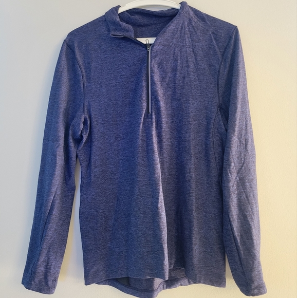 Lululemon Surge Warm 1/2 Zip Heathered Cerulean Blue / Black XS - Picture 4 of 7